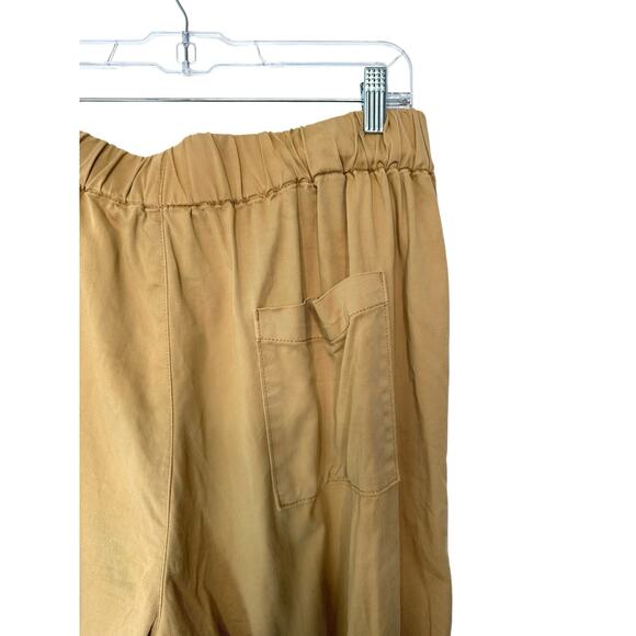 J.Crew Tan Honey Brown Pull On Stretch‎ Astrid Wide Leg Chino Pant Size Large - Picture 7 of 13
